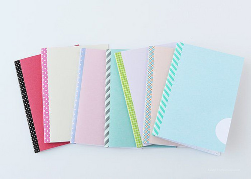 diy washi mini notebooks