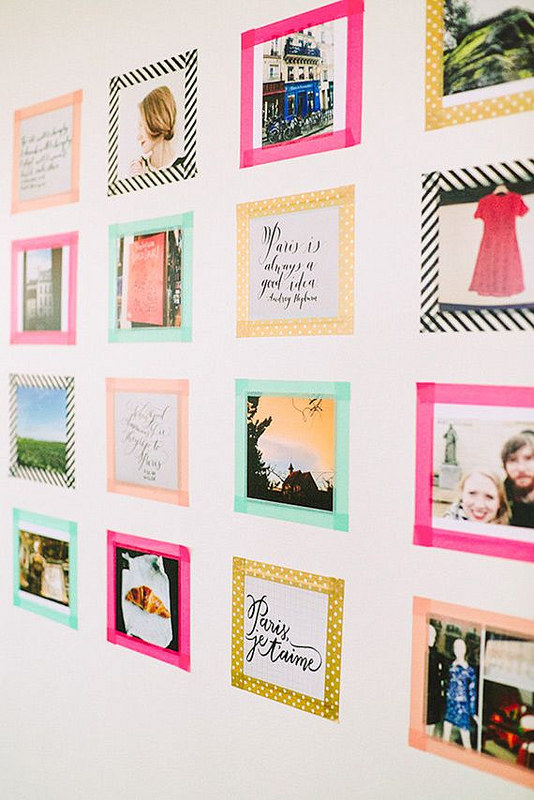 washi tape frames