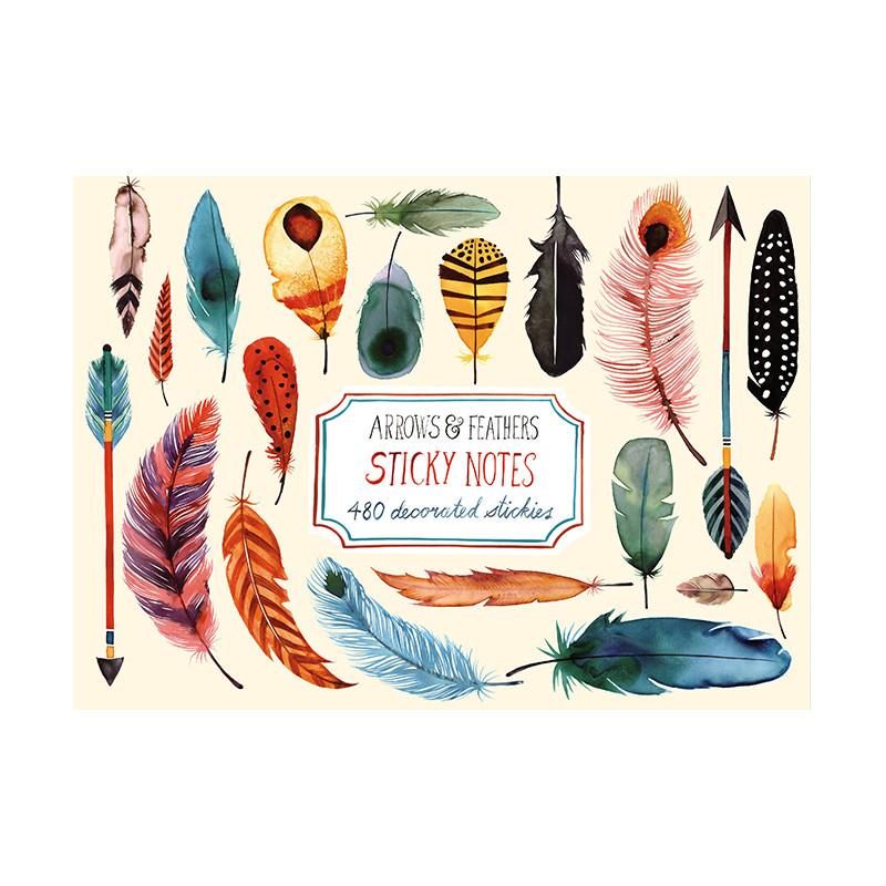 Arrows and Feathers Sticky Notes Set