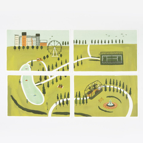 City Park Postcards - Set of Four