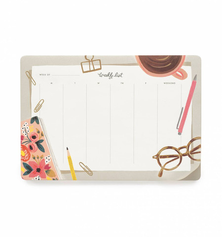 Rifle Paper Co. Desktop Weekly Desk Planner Pad