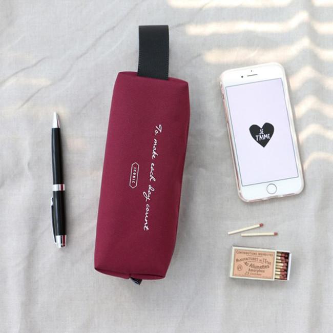 Iconic Handy Pencil Case / Burgundy