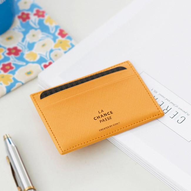 Iconic Card Holder / Mustard Orange