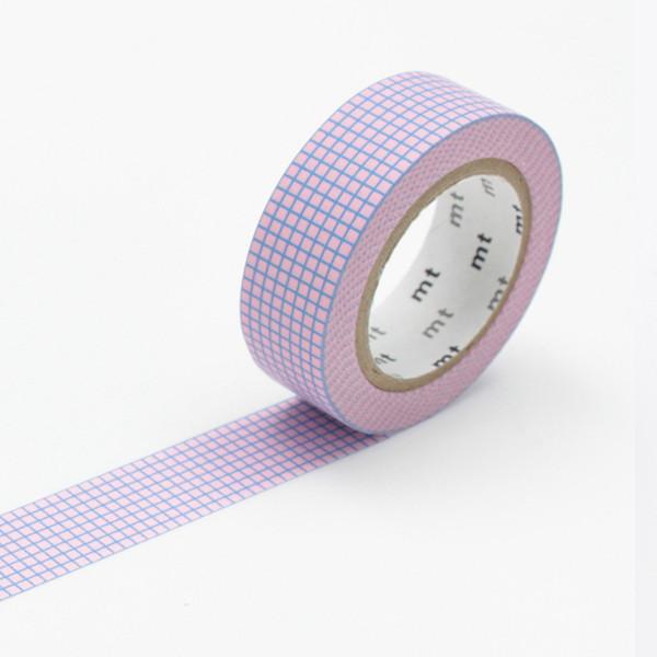 MT Hougan Blue on Sakura Grid Washi Tape