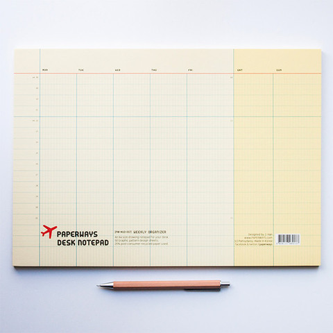 Paperways Weekly Planner - A4 Desk Notepad